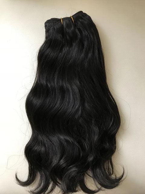 Indian Virgin Remy Hair Weft for weaving 12 inches long colour 1b Bargain Lace Wigs UK